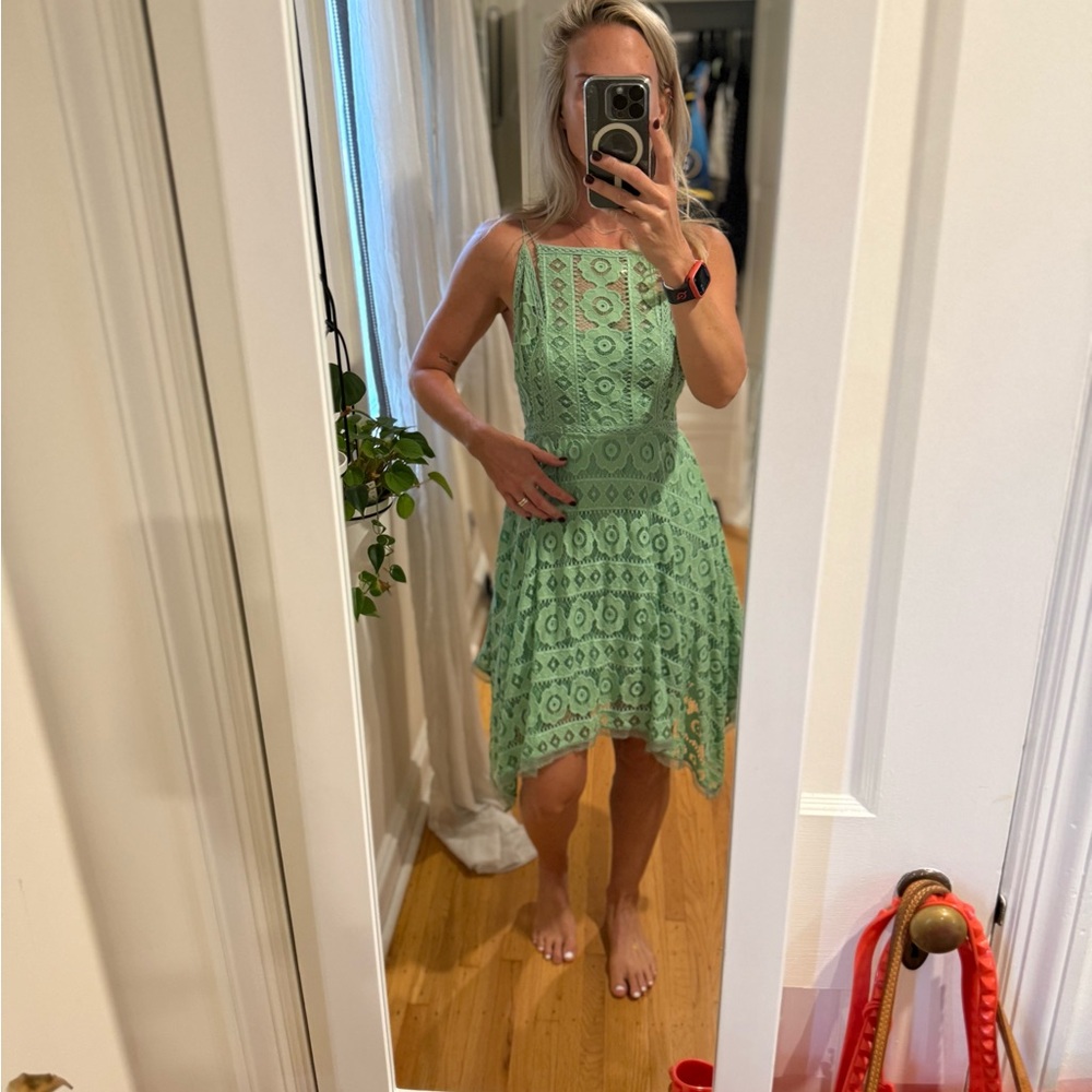 Free People Mint Green Boho Dress